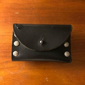 Black Leather belt wallet